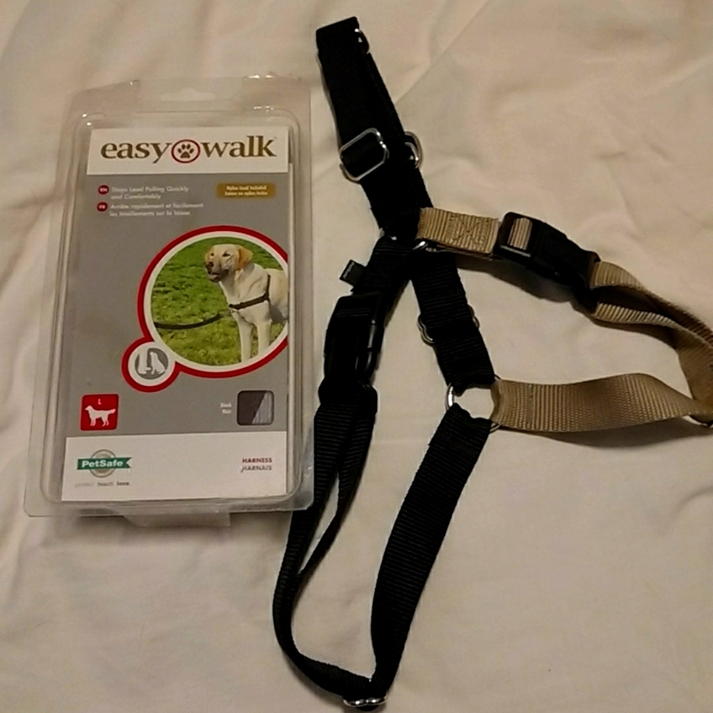 Easy Walk (PetSafe) harness with lead.